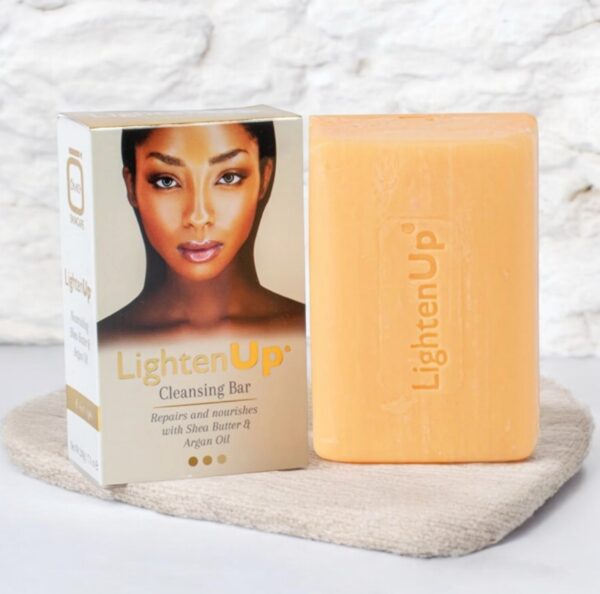 LightenUp Anti-Aging Cleansing Bar Soap 200g | With Shea Butter and Argan Oil | Exfoliating and Brightening Properties | Apricot Seed Powder | Daily Use for Soft and Radiant Skin