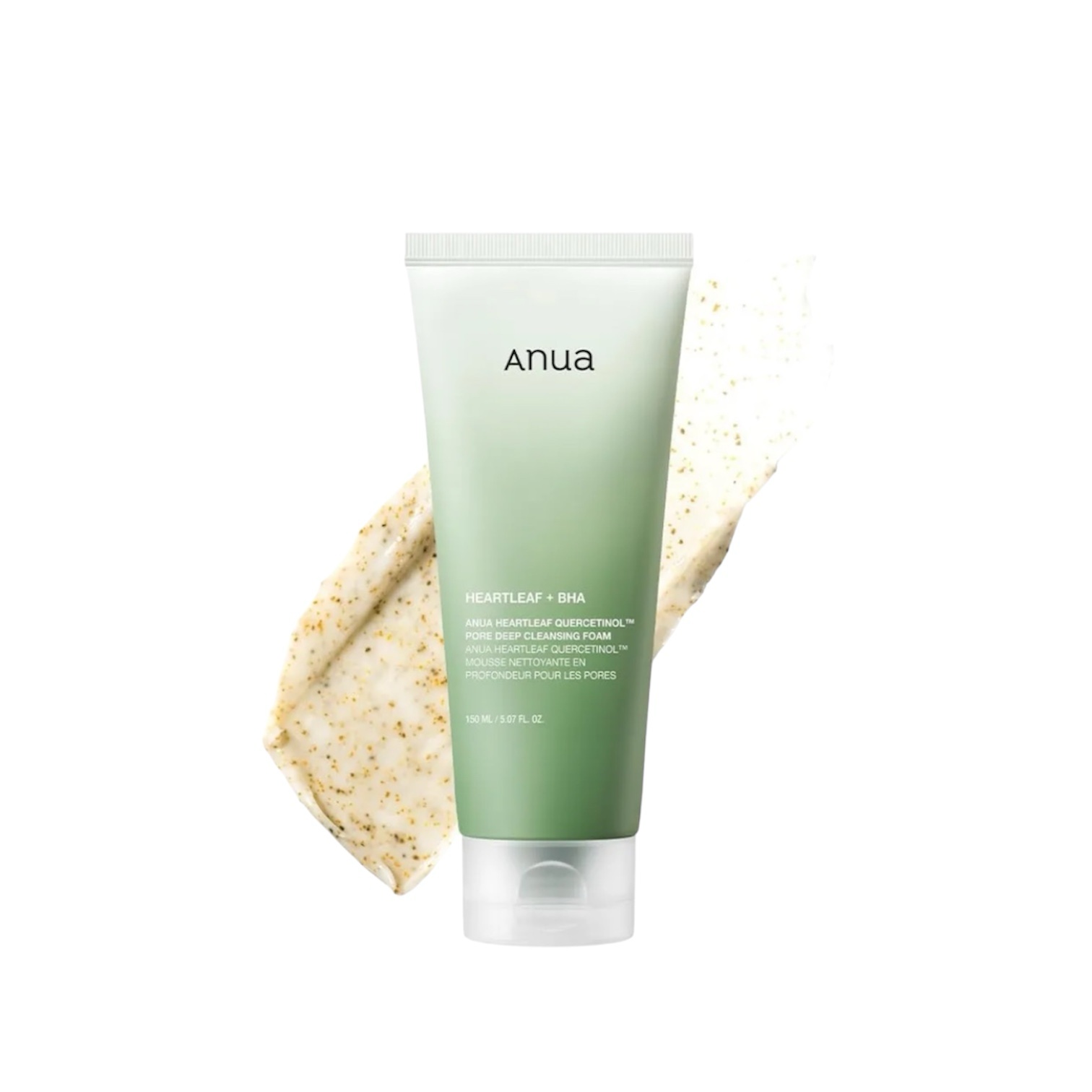 ANUA Heartleaf Quercetinol Pore Deep Heartleaf + BHA Cleansing Foam, 150ml (New Look)