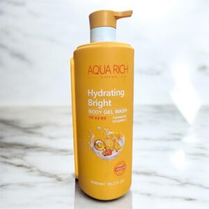 Aqua Rich Hydrating Bright Body Gel Wash With Turmeric And Vitamin C 1000ml