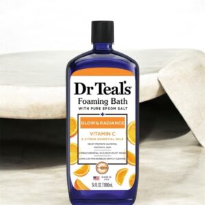 Dr Teal Glow & Radiance Foaming bath with Vitamin C – 1000ml