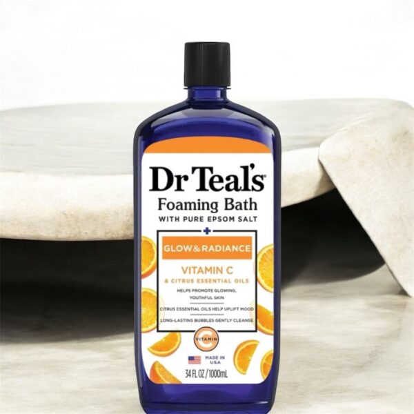 Dr Teal Glow & Radiance Foaming bath with Vitamin C – 1000ml