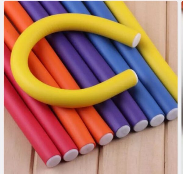 12 Bendable Hair Curlers/Rollers Multi-Coloured