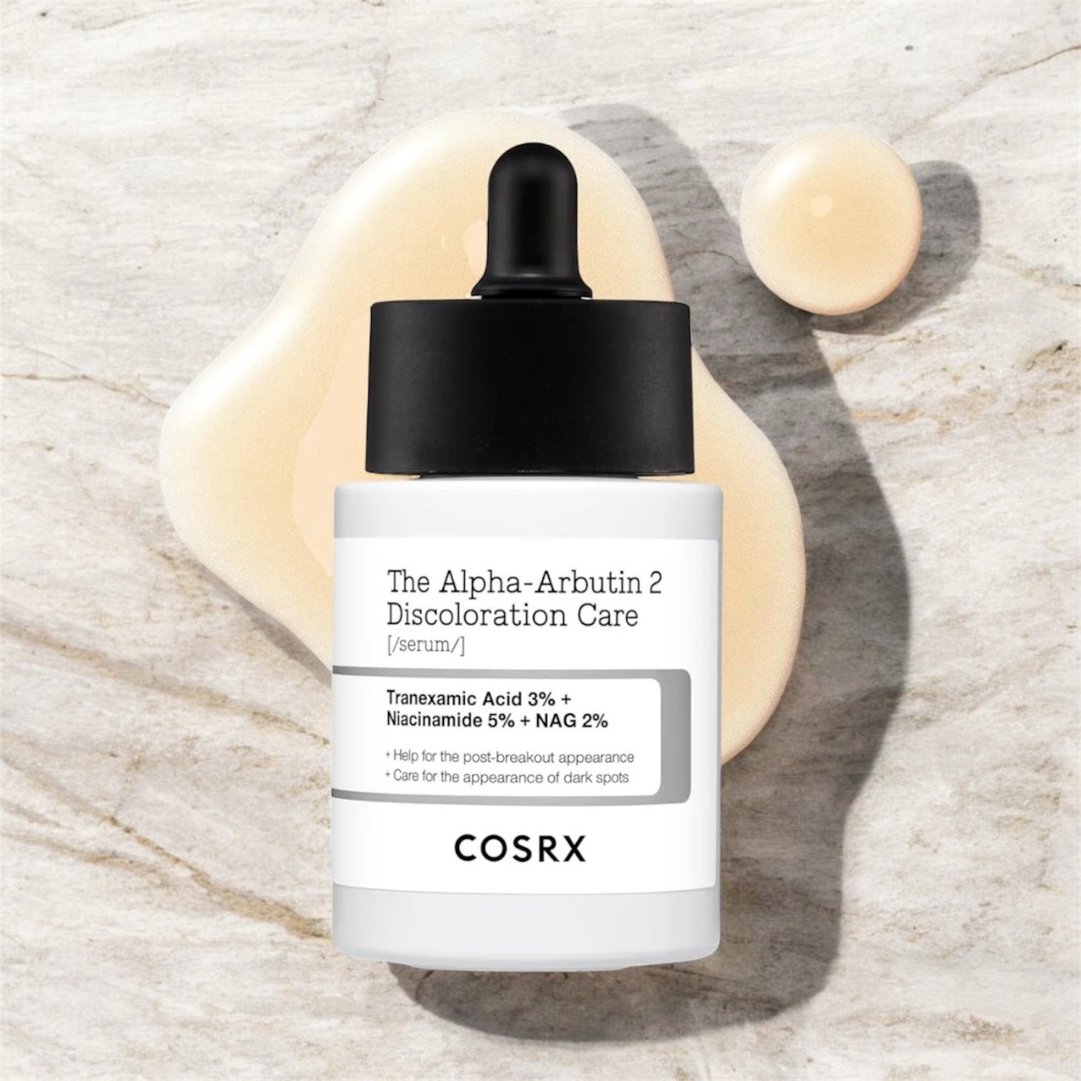 COSRX 2% Alpha Arbutin Discoloration Care Face Serum with Niacinamide, Glutathione & Tranexamic Acid