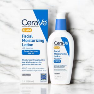 Cerave AM FAcial moisturizing lotion with sunscreen US (Broad Spectrum spf 30) 3 FL 0Z [89ml]