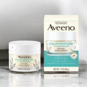Aveeno Face Calm + Restore Oat Gel Moisturiser 48g
