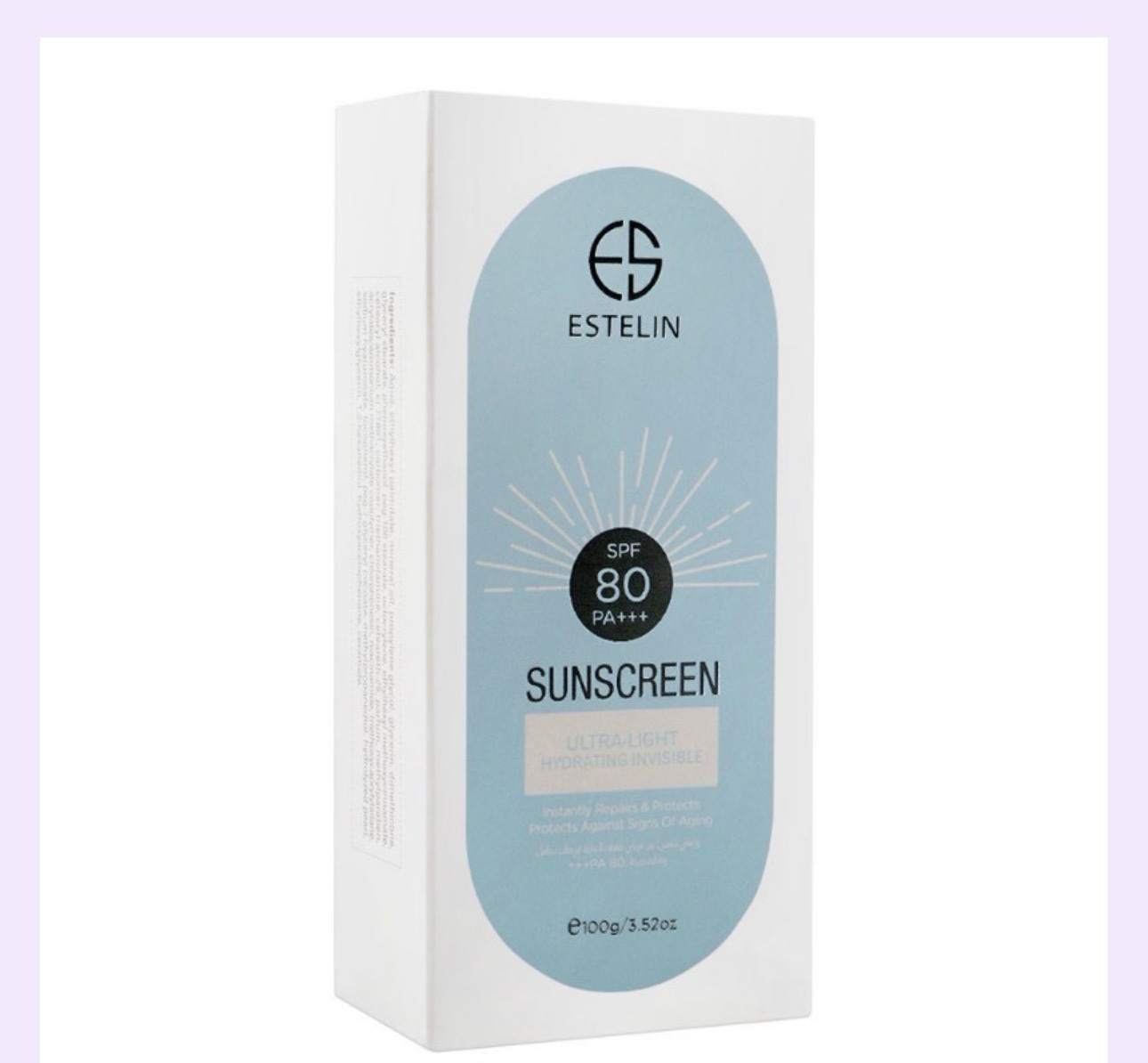 Estelin Ultra Light Hydrating Invisible Sunscreen SPF 80 Pa+++- 100g
