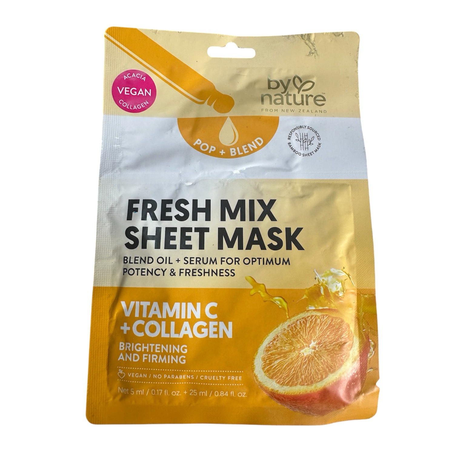 Fresh mix sheet mask vitamin c +collagen