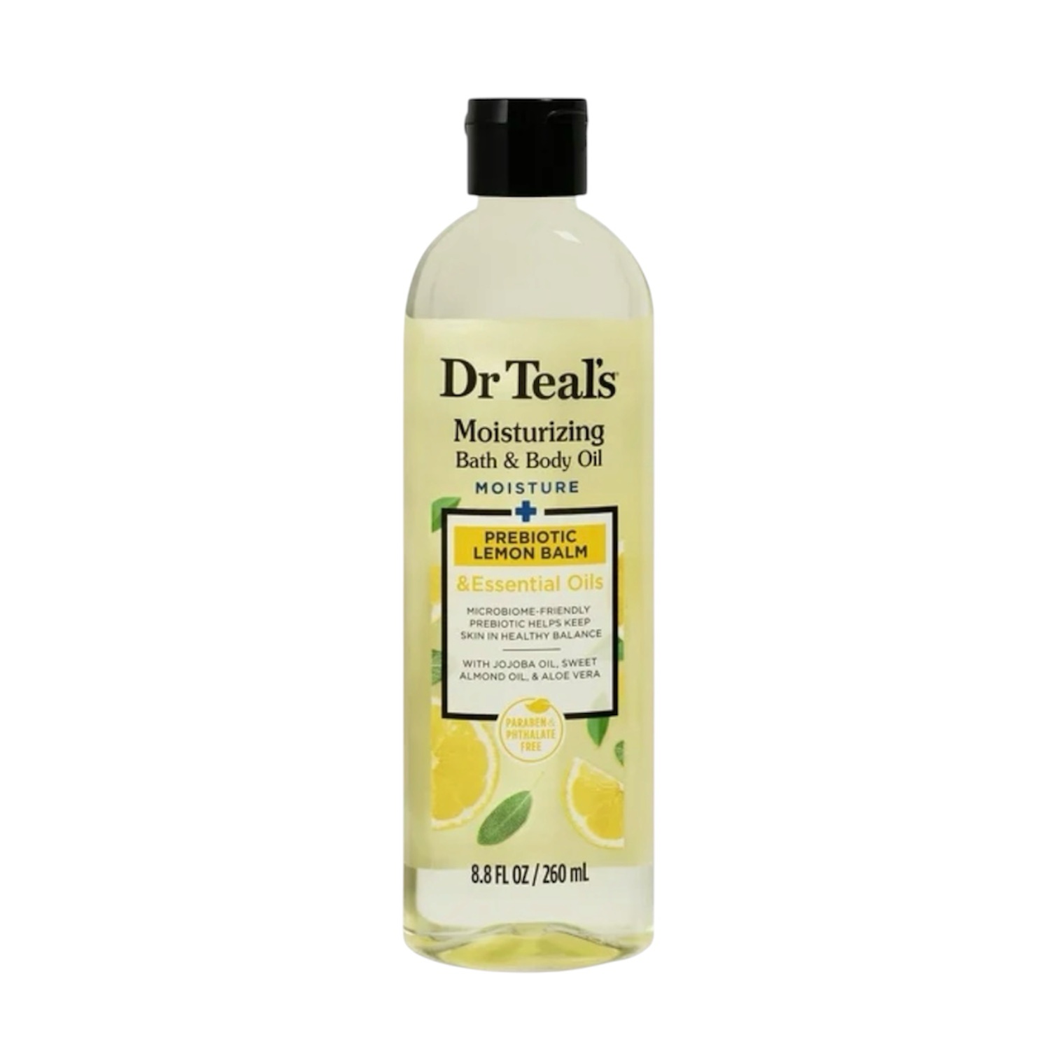 Dr Teal’s Moisturizing Bath & Body Oil with Prebiotic Lemon Balm 8.8 fl oz