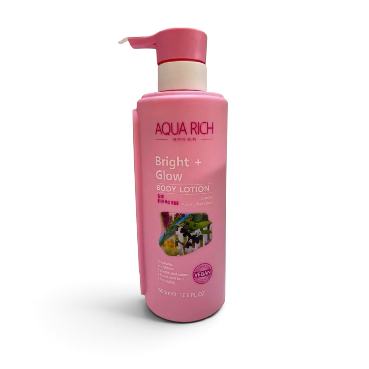 AQUA RICH Bright + Glow Body Lotion (Licorice Mulberry Root Extract) 500ml