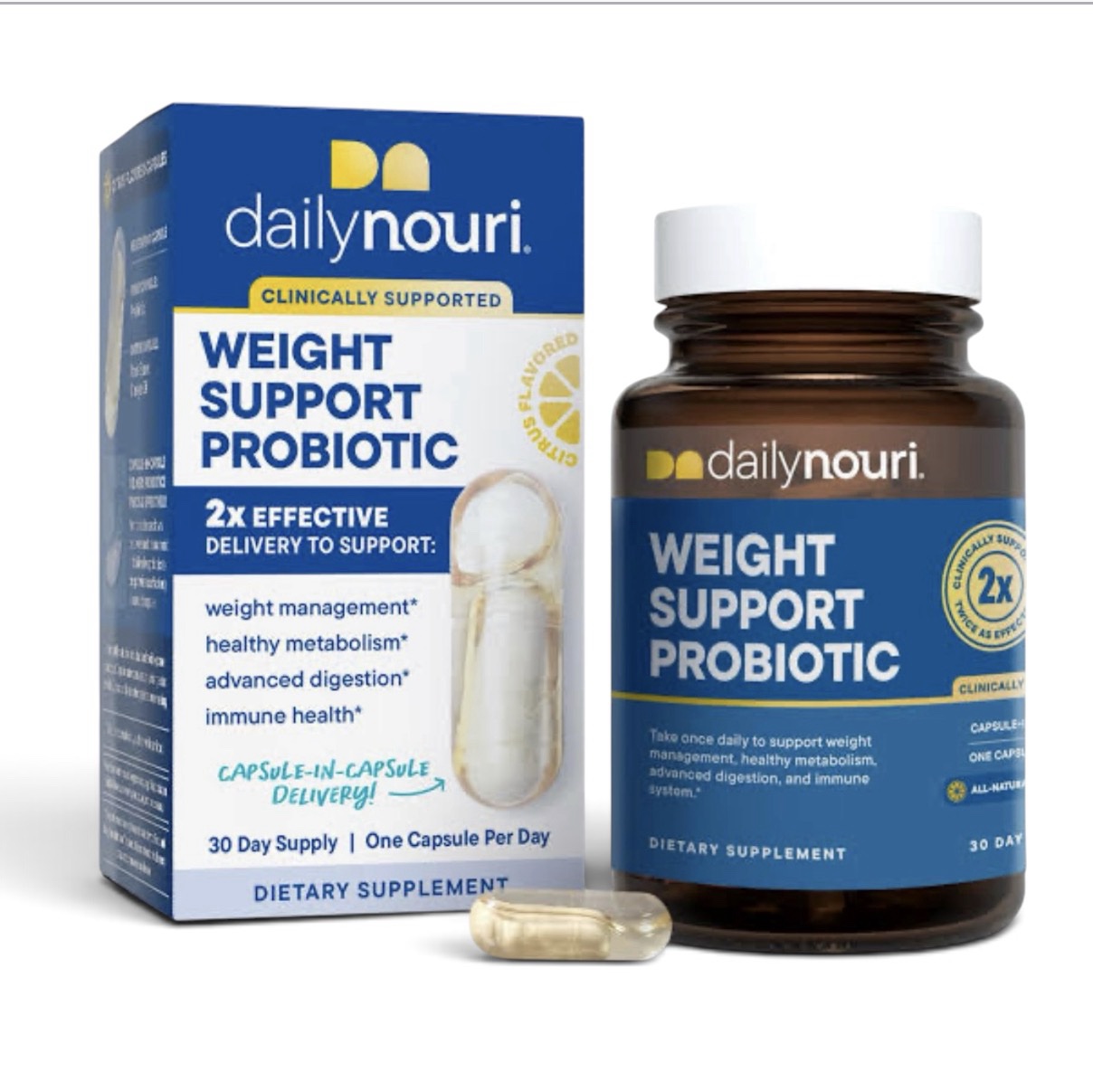 Daily Nouri Weight Support Probiotics for Women & Men | Metabolism + Digestive Support