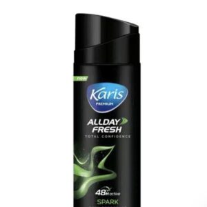 Karis Premium All Day Fresh SPARK Body Deodorant Spray 200ml(Packaging may Vary)