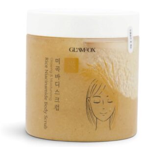 glamfox rice niacinamide body scrub
